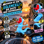 Tom the Lizard Kertenkele Tom Motosiklet Süsü, Motor Üstü Aksesuar, Hoppers Hoplayanlar Viral Lizard Meme Dekoratif Figür Oyuncak