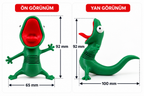 Tom the Lizard Kertenkele Tom Motosiklet Süsü, Motor Üstü Aksesuar, Hoppers Hoplayanlar Viral Lizard Meme Dekoratif Figür Oyuncak